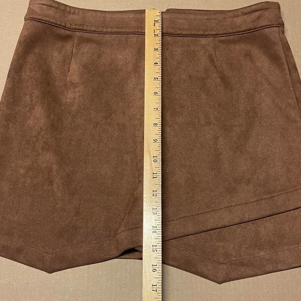 BB Dakota Steve Madden Women’s Faux Suede Mini Skirt Camel Brown Size 12